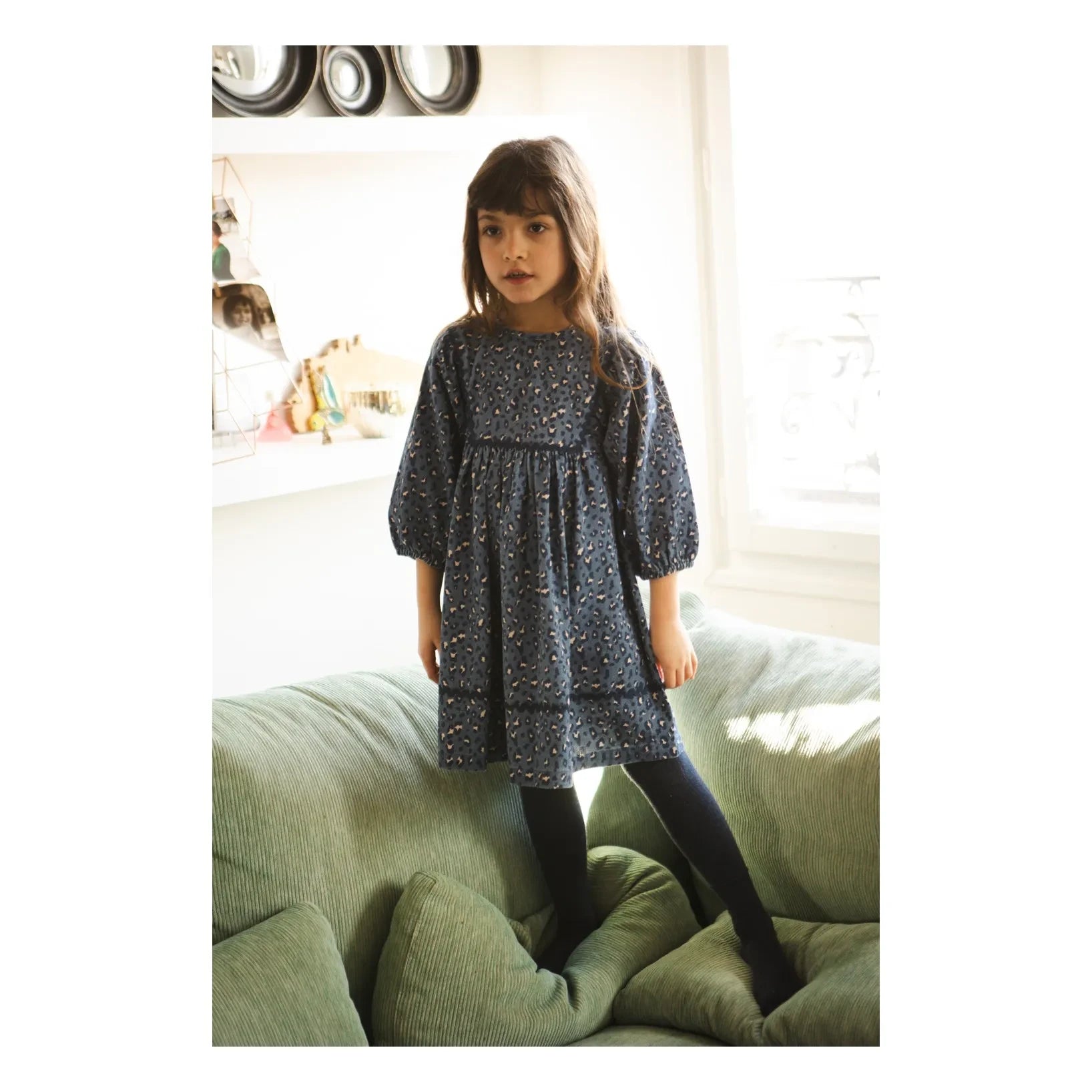 Louis Louise - Mahana Leopar Denim Elbise | Mavi