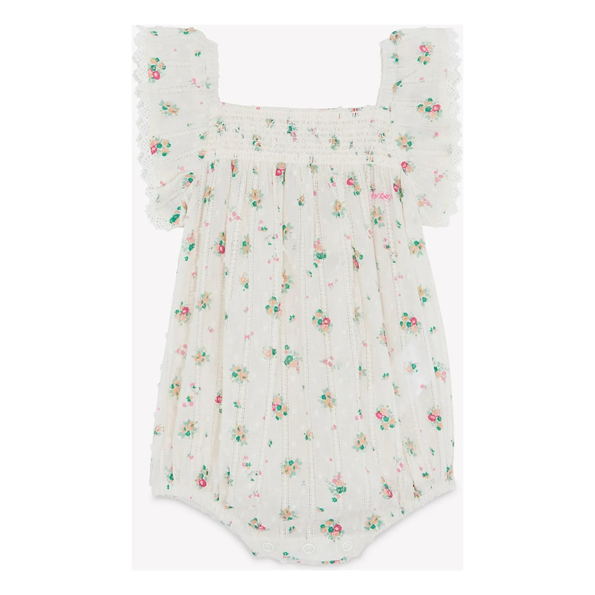 Bonton - Pelele fruncido Lalix Bouquets | Blanco