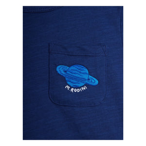 Mini Rodini - Camiseta de algodón orgánico Planet | Azul