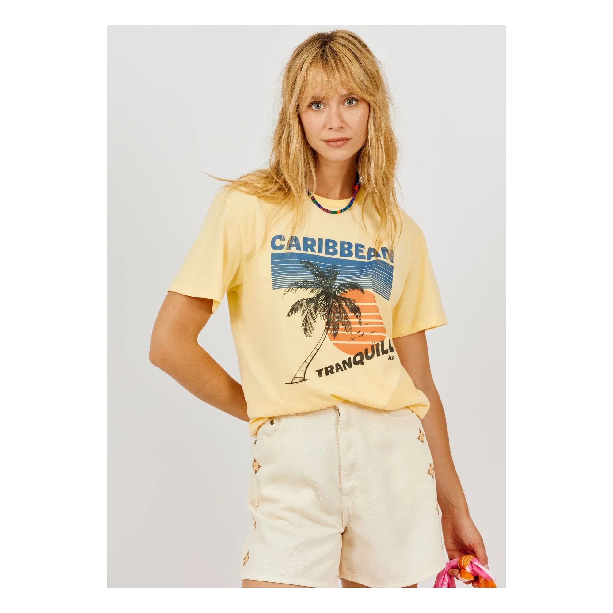 a.p - Camiseta de algodón orgánico del Caribe | Amarillo