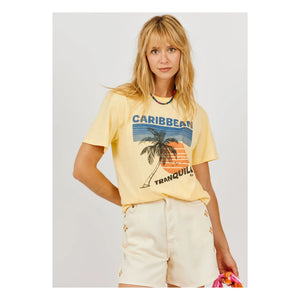 a.p - Camiseta de algodón orgánico del Caribe | Amarillo