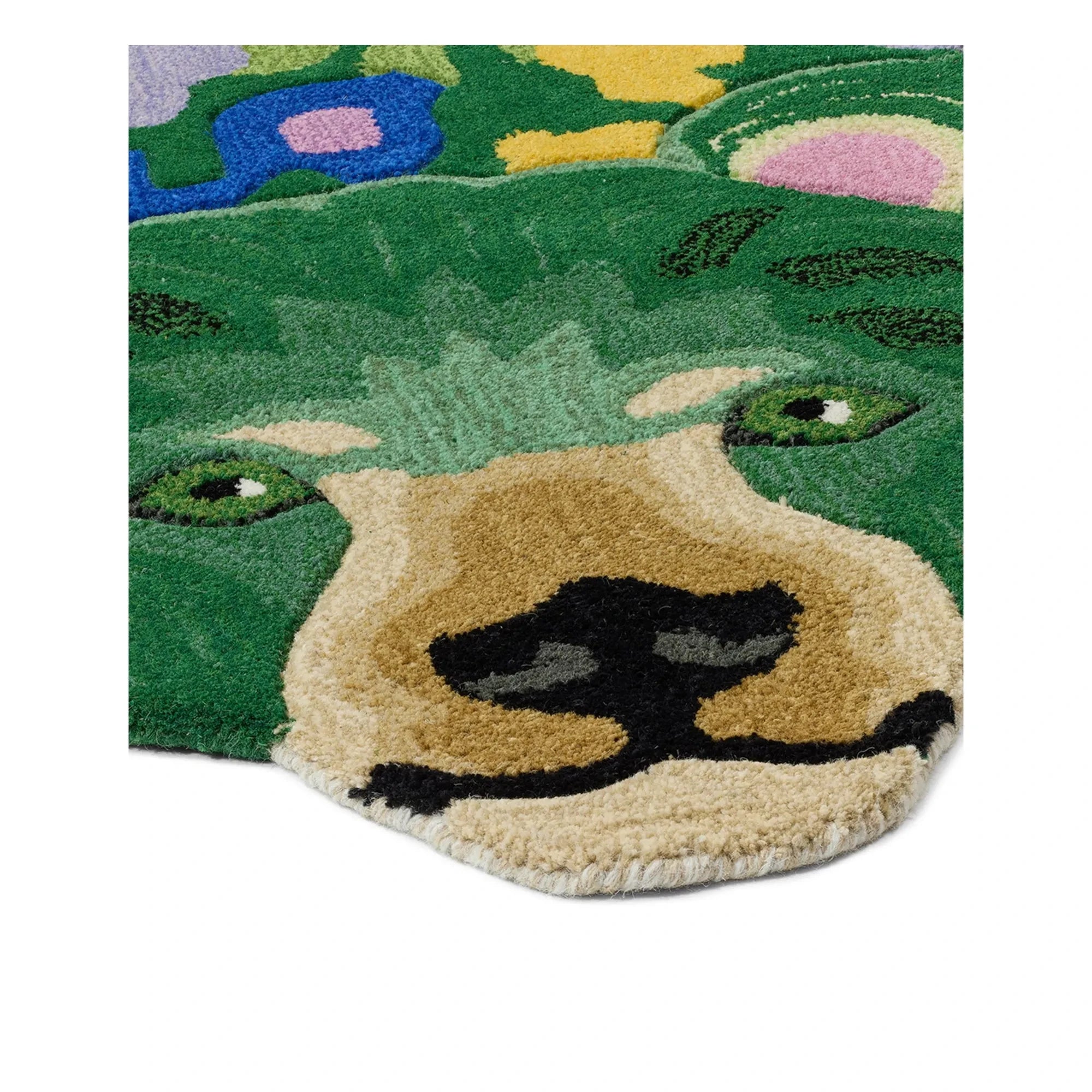 Doing Goods - Alfombra de oso de lana Josie Jardin | Verde