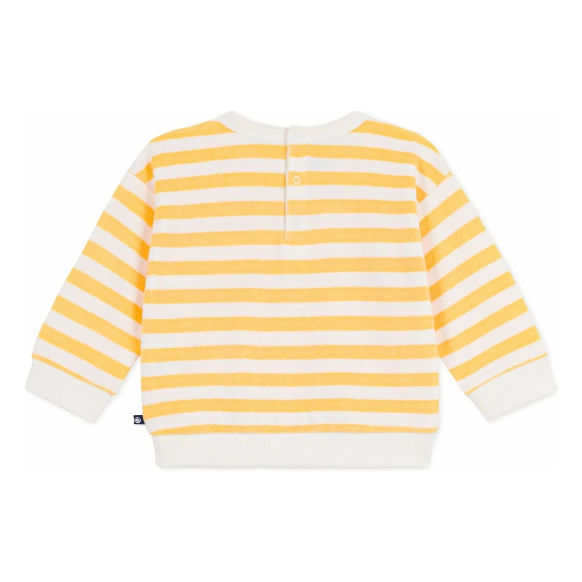 Petit Bateau - Sudadera de felpa a rayas | Amarillo