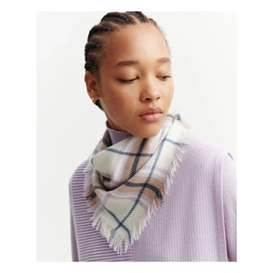 Bompard - Mini foulard cuadrado de cachemir tartán | Malva