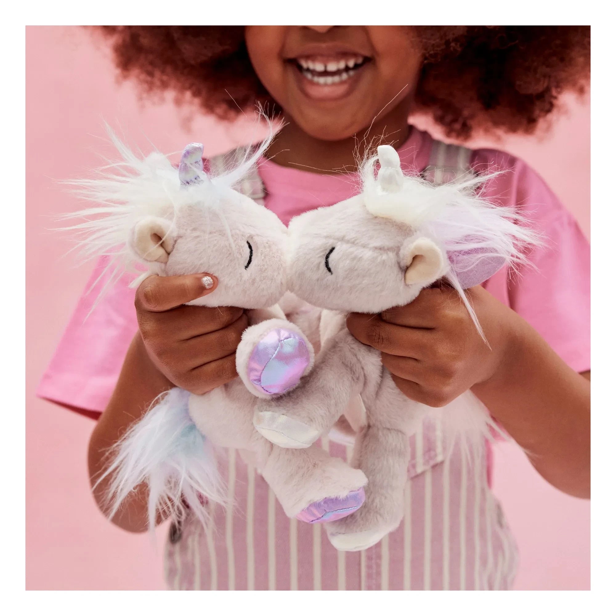 Olli Ella - Peluche de unicornio brillante | Rosa claro
