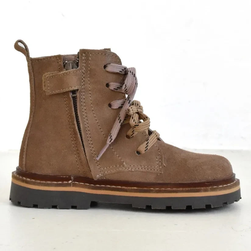 du Loua - Botas Charly de ante con cordones | Beige