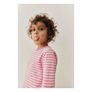 Gray Label - Camiseta de algodón orgánico a rayas | Rosa