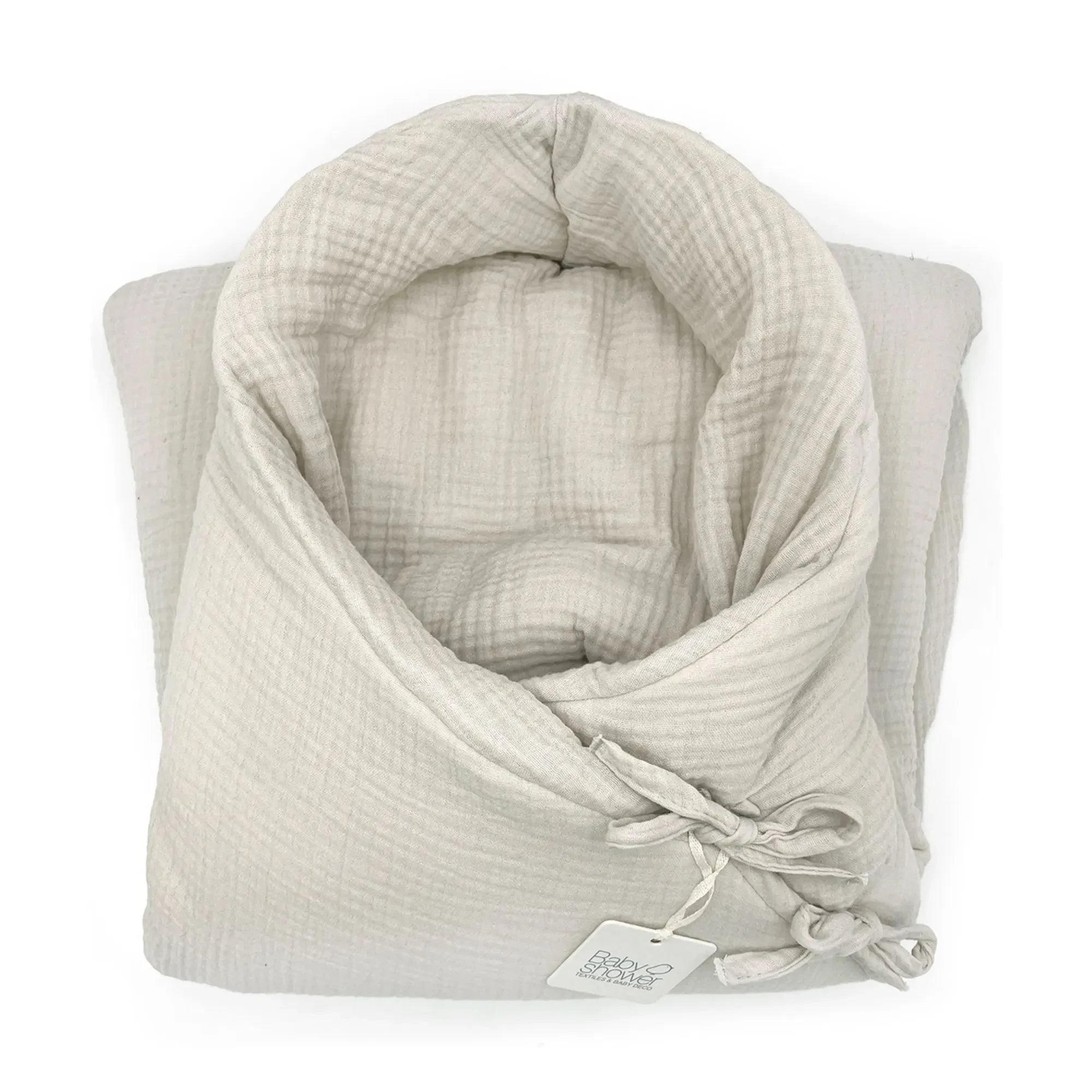 Babyshower - Manta de muselina | Gris claro