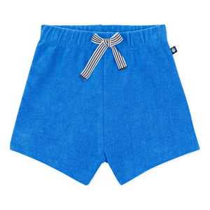 Petit Bateau - Pantalones cortos de felpa lisos | Azul real