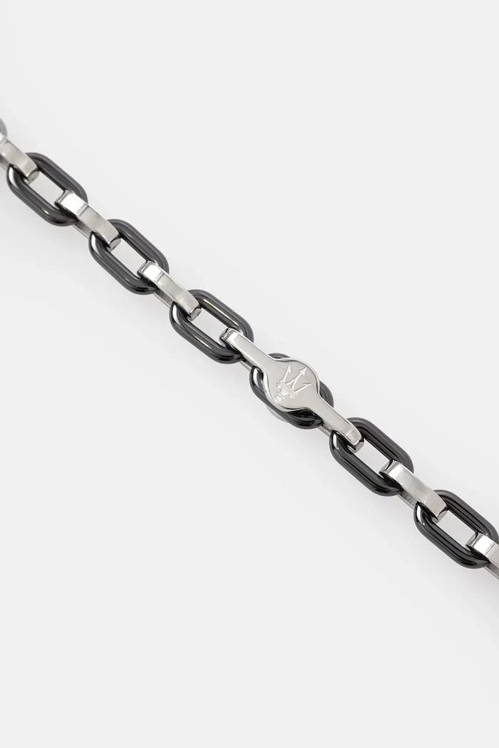 Pulsera MASERATI de acero inoxidable y cerámica para hombre