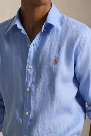 Camisa deportiva de lino de manga larga para hombre Polo Ralph Lauren