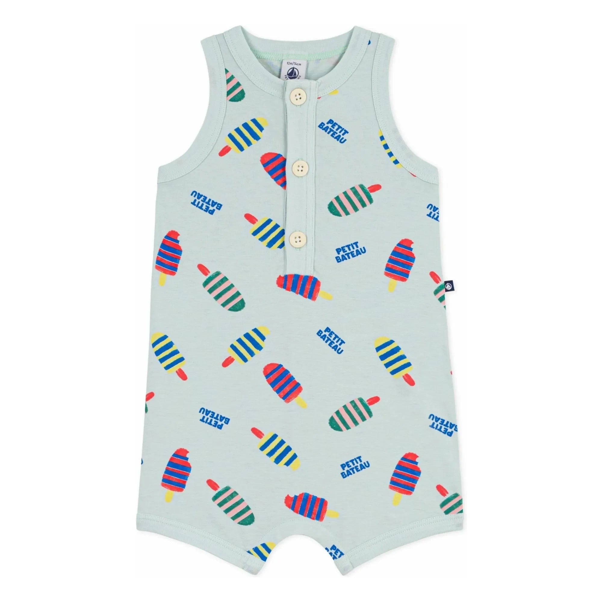 Petit Bateau - Peto corto helados | Turquesa