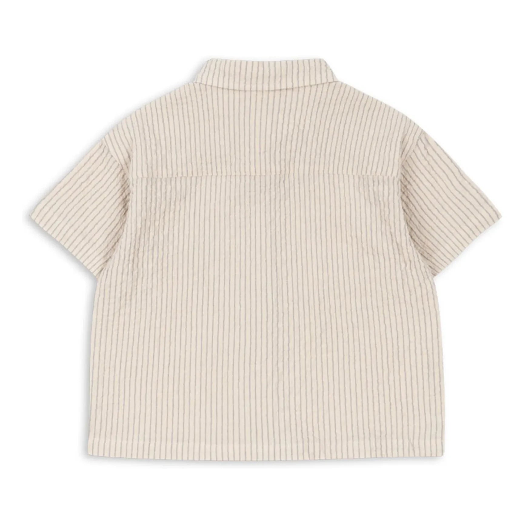 Konges Sløjd - Camisa a rayas de algodón orgánico seersucker Elliot | Beige