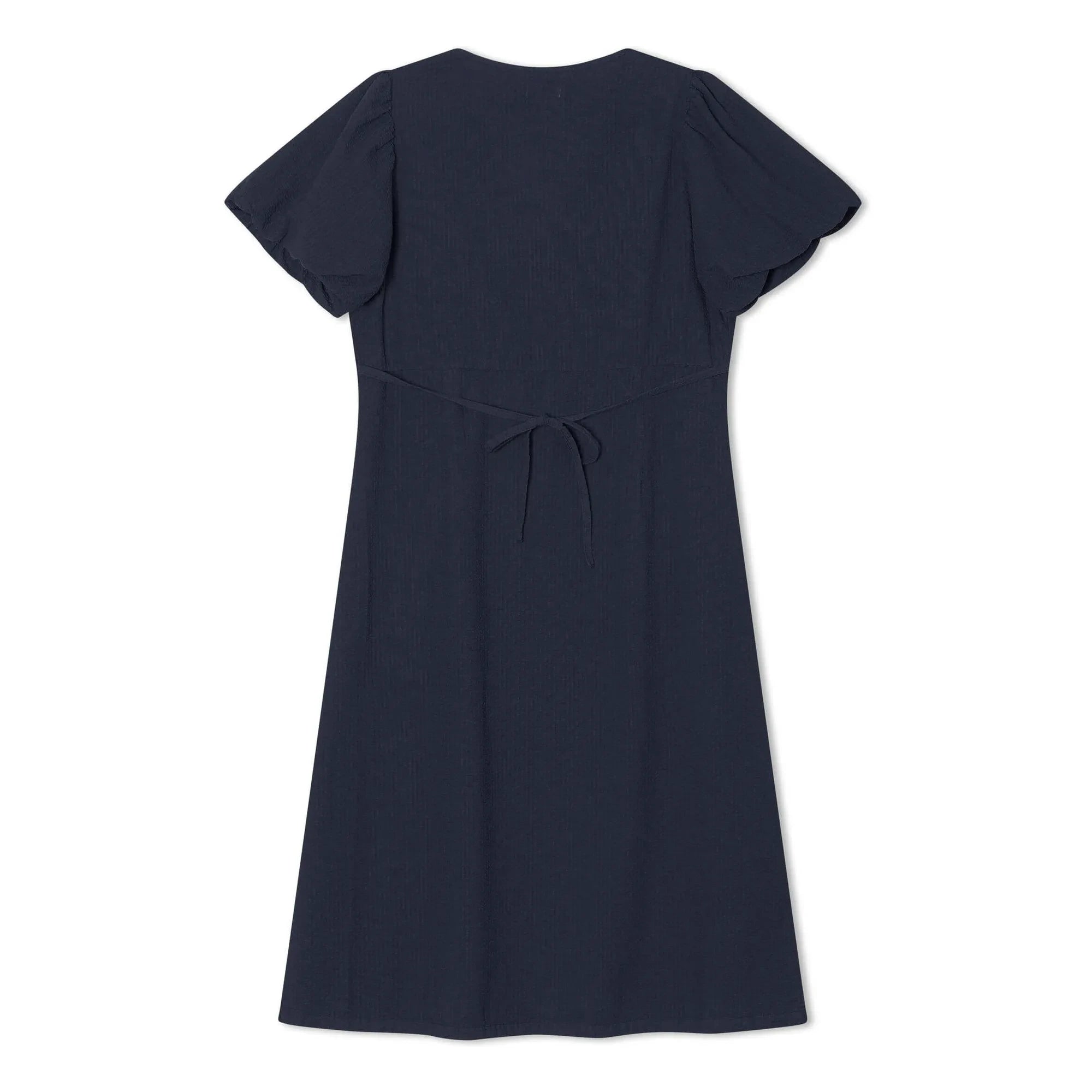 Matona - Vestido de algodón orgánico de largo medio | Azul marino