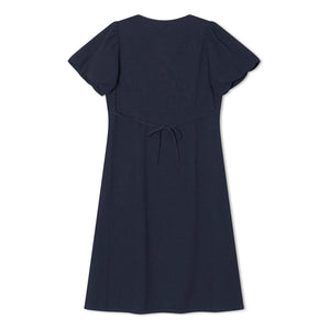 Matona - Vestido de algodón orgánico de largo medio | Azul marino