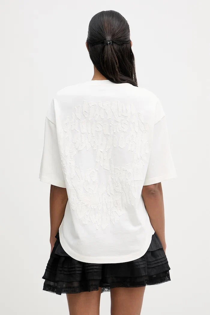 AllSaints Paloma - Camiseta ancha de algodón para mujer