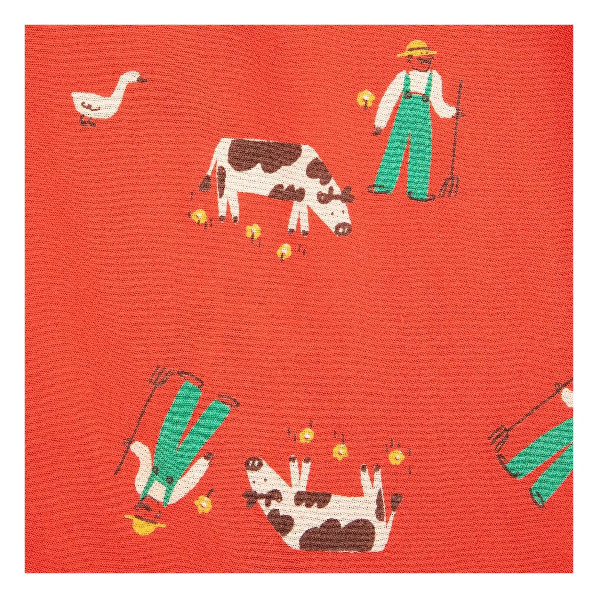 Bobo Choses - Pantalones de Granja de Algodón Orgánico | Rojo