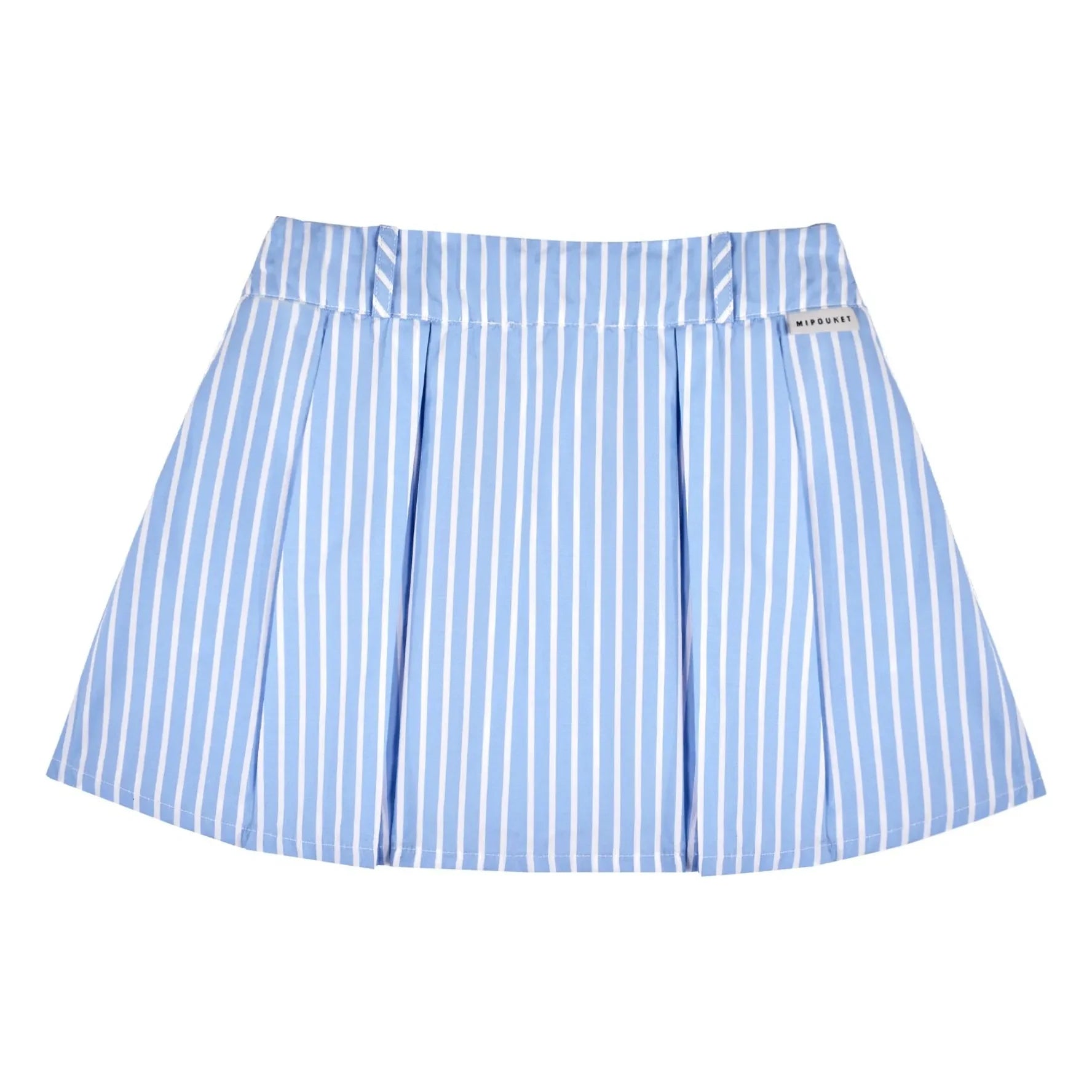 Mipounet - Falda Plisada a Rayas Sia | Azul Claro