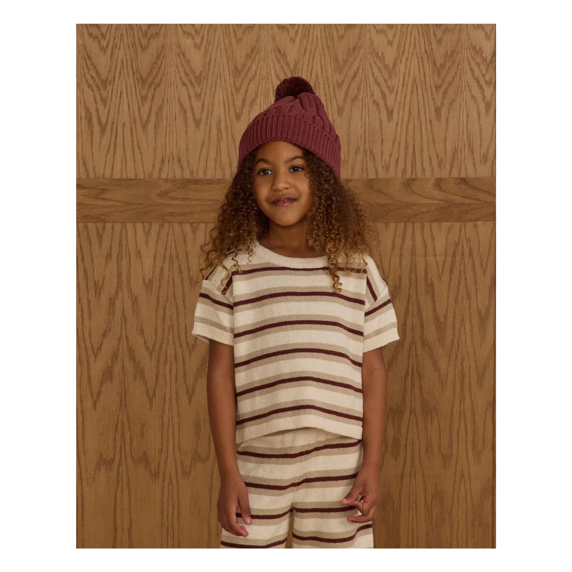 Rylee + Cru - Camiseta de malla crop top | Piedra