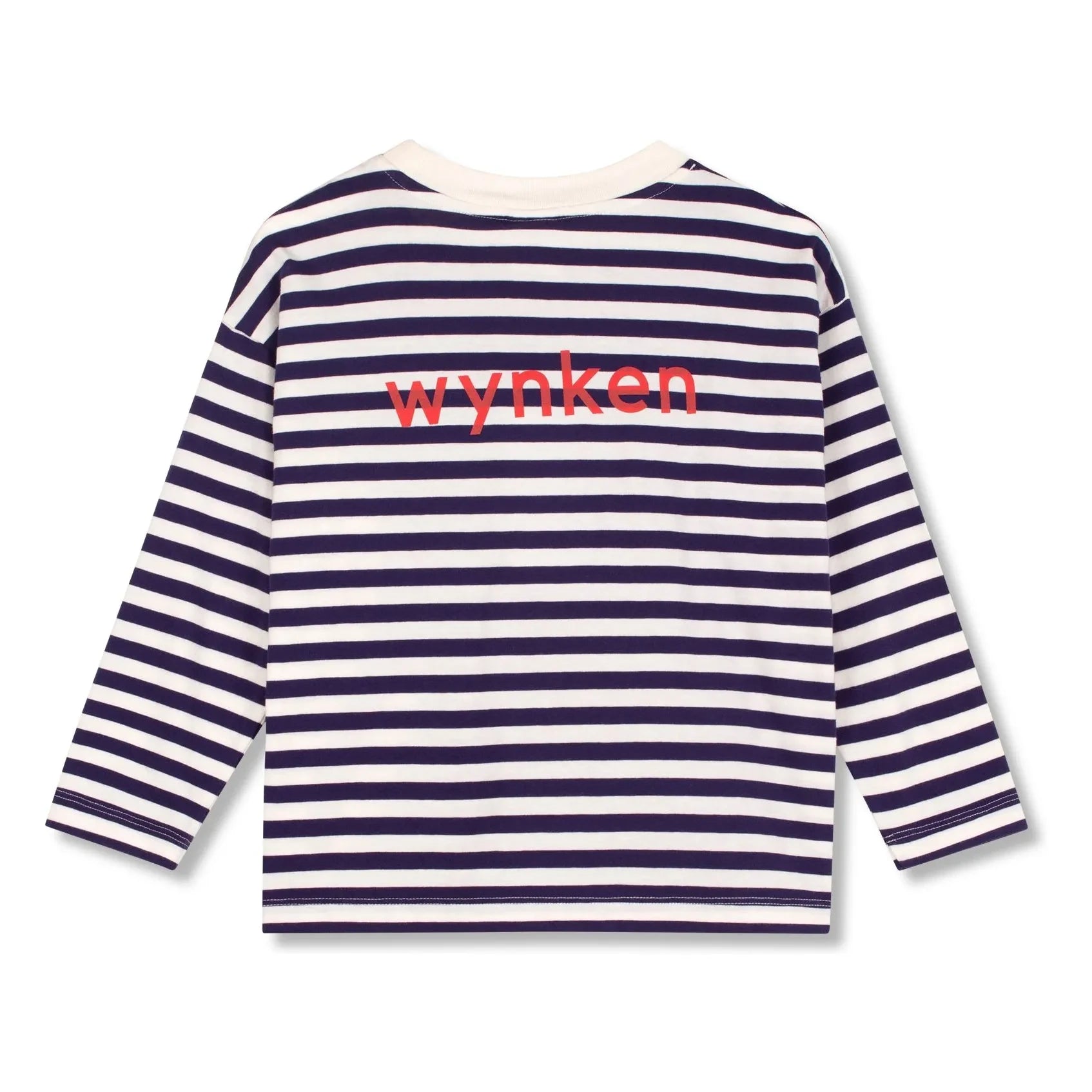 Wynken - Camiseta de algodón orgánico con bolsillo a rayas | Azul marino