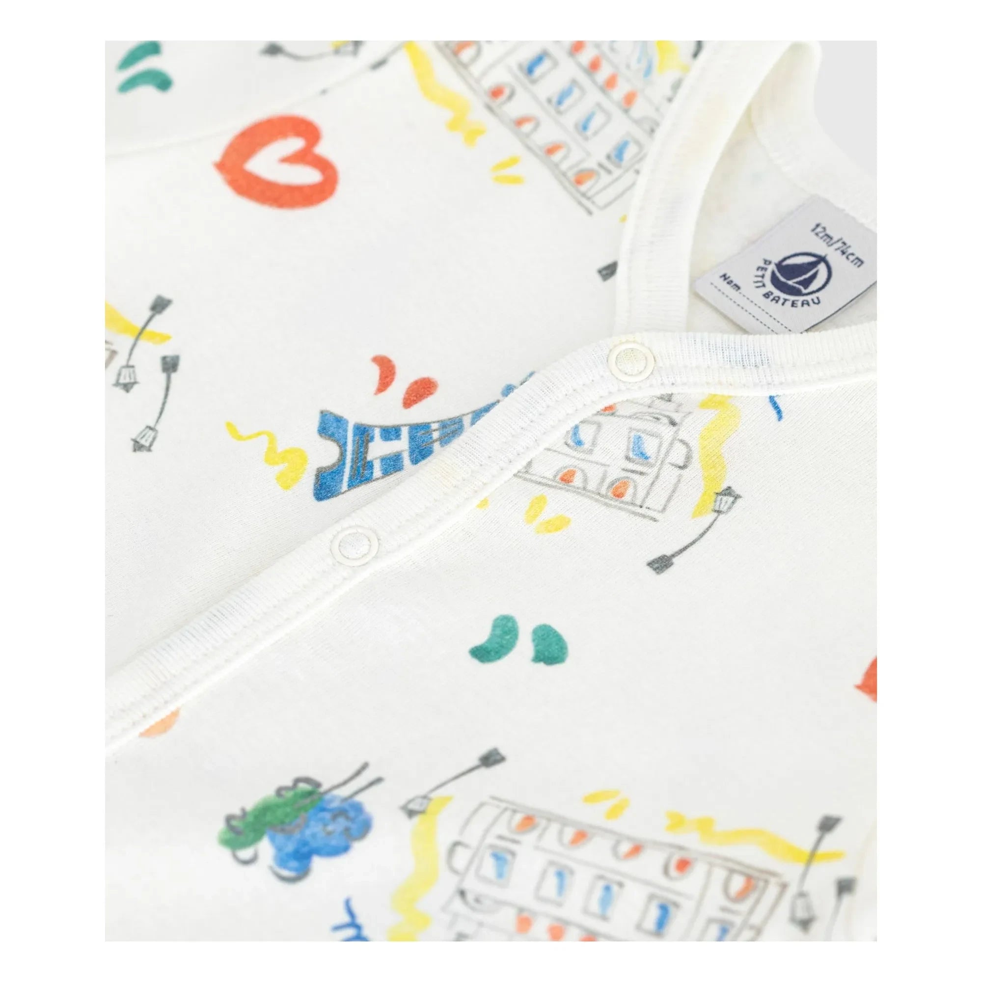 Petit Bateau - Pijama corto Opera | Blanco