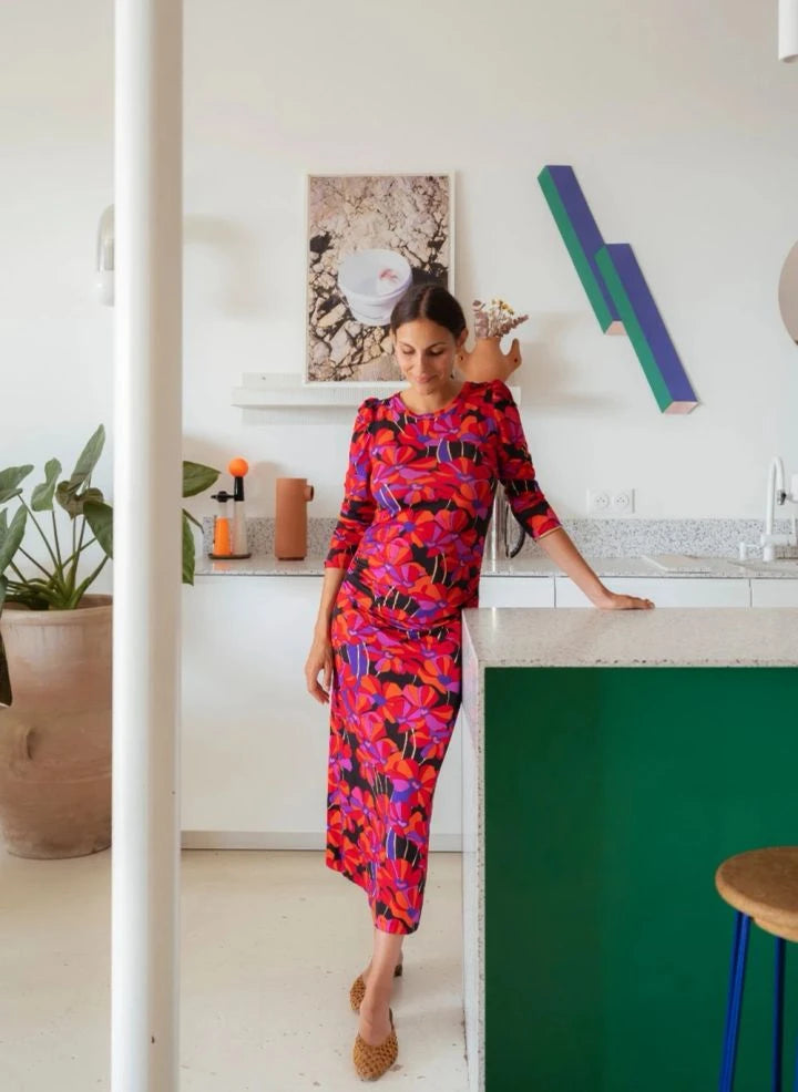 Paloma Collection - Thelma Flower Power Vestido premamá | Rojo