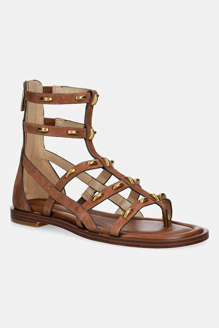 Sandalia plana de cuero para mujer Michael Michael Kors Noa