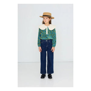 Tinycottons - Organik Pamuk Çiçek Desenli Sweatshirt | Mavi