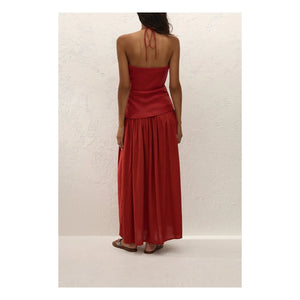 Faithfull the Brand - Vestido Maxi de Algodón Notte | Terracota