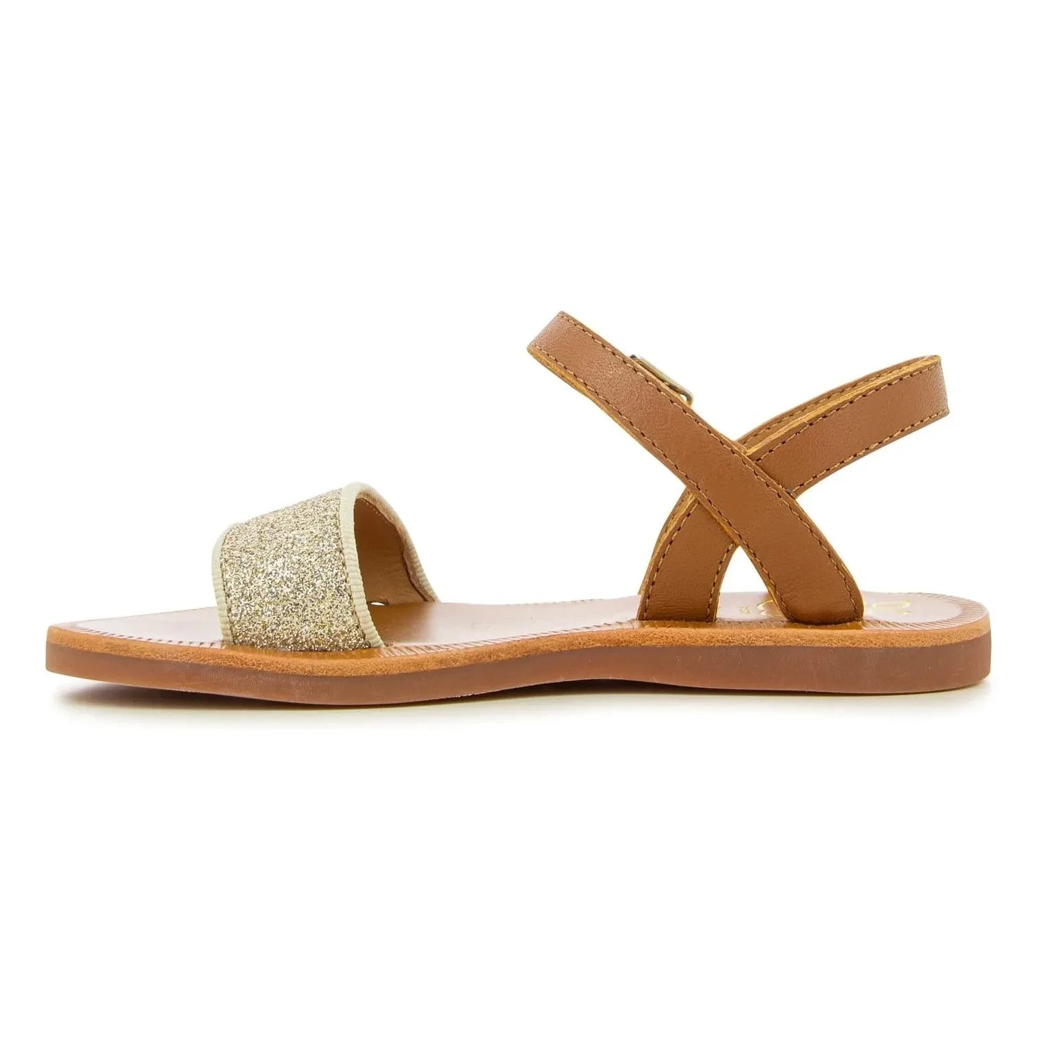 Pom d'Api - Sandalias con hebilla Plagette | Camel