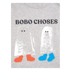 Bobo Choses - Bobo Choses Organik Pamuklu Bebek Hayalet Tişört | Heather grey
