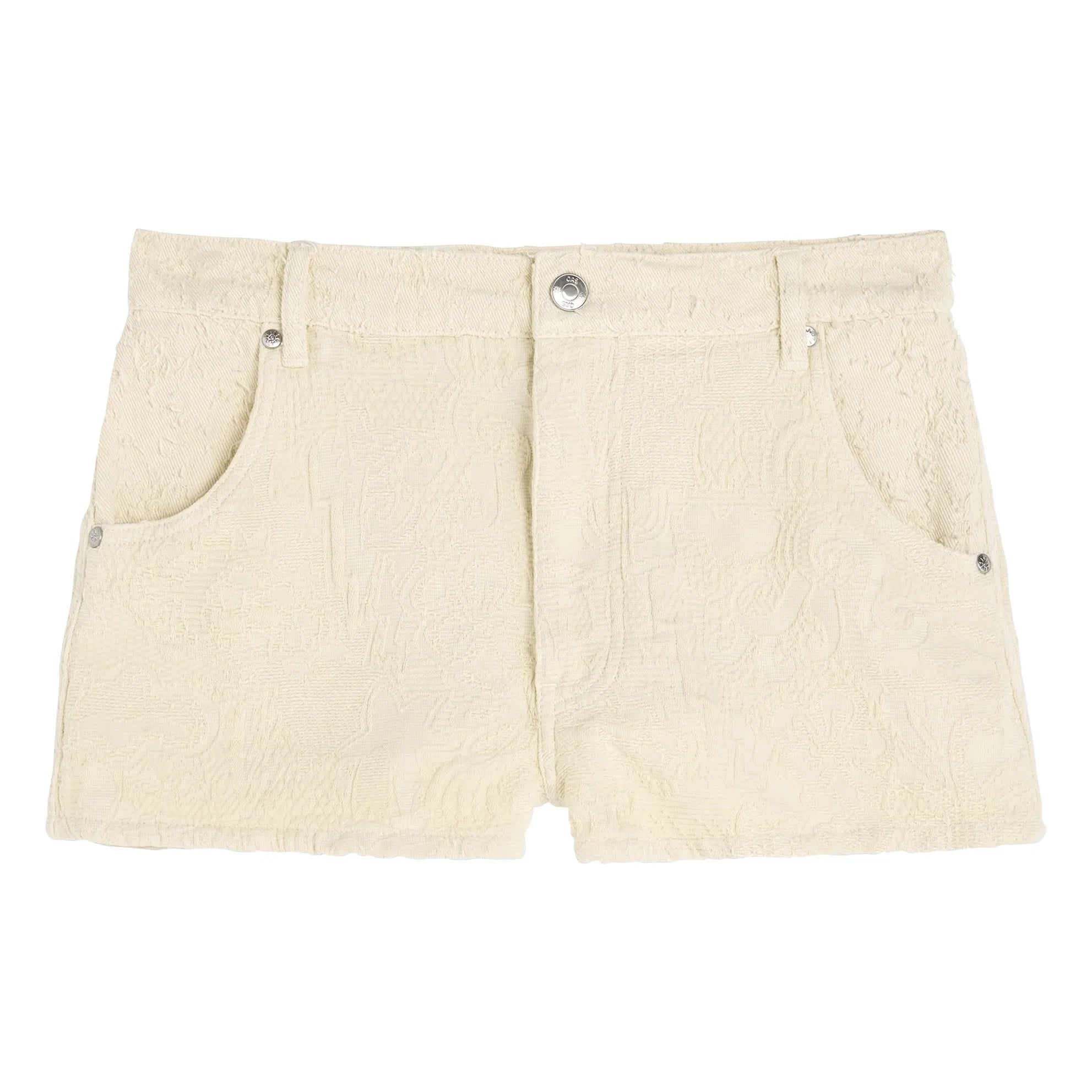 OAS - Pantalón corto bordado Raven | Crudo