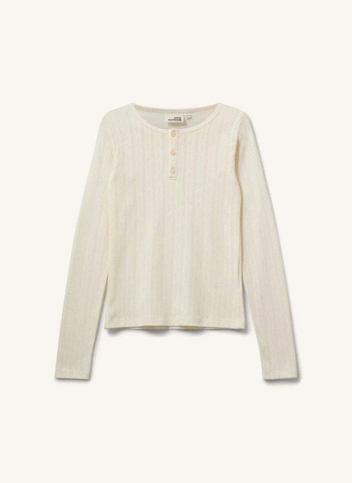 Sofie Schnoor - Camiseta Pointelle Petriciasy | Marfil