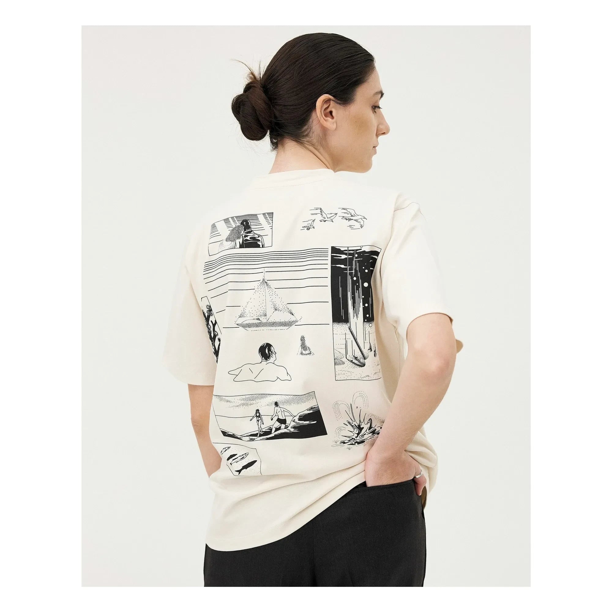 Noyoco - Camiseta Merceron de algodón orgánico | Crudo