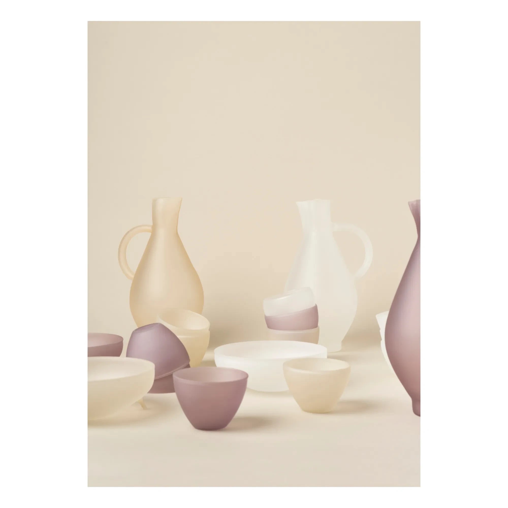 Los Objetos Decorativos - Jarra de borosilicato ópalo | Malva