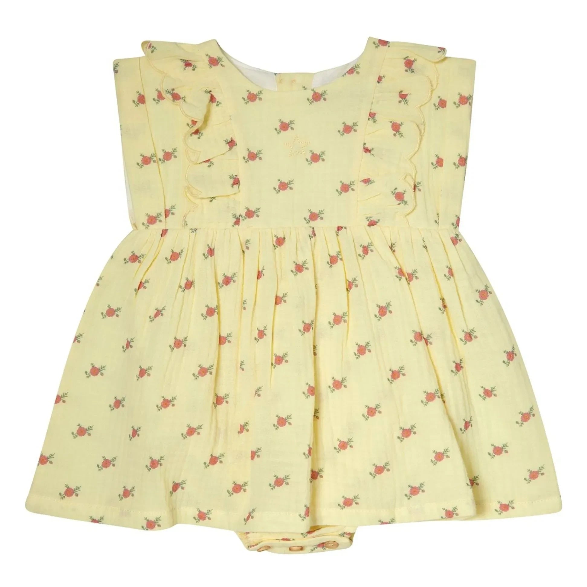 Tocoto Vintage - Vestido de volantes floreado para bebé