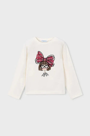 Blusa de manga larga de algodón y elastano Mayoral para niños