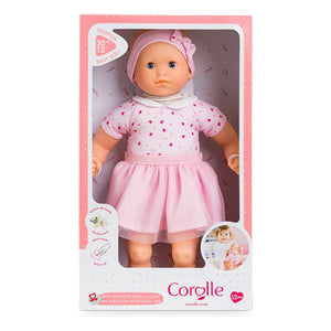 Corolle - Mi primer muñeco - Lindo osito de peluche con corazón | Rosa claro