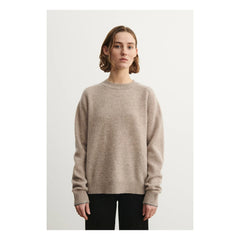 FUB - Jersey de lana de cuello redondo de la colección de mujer | Beige