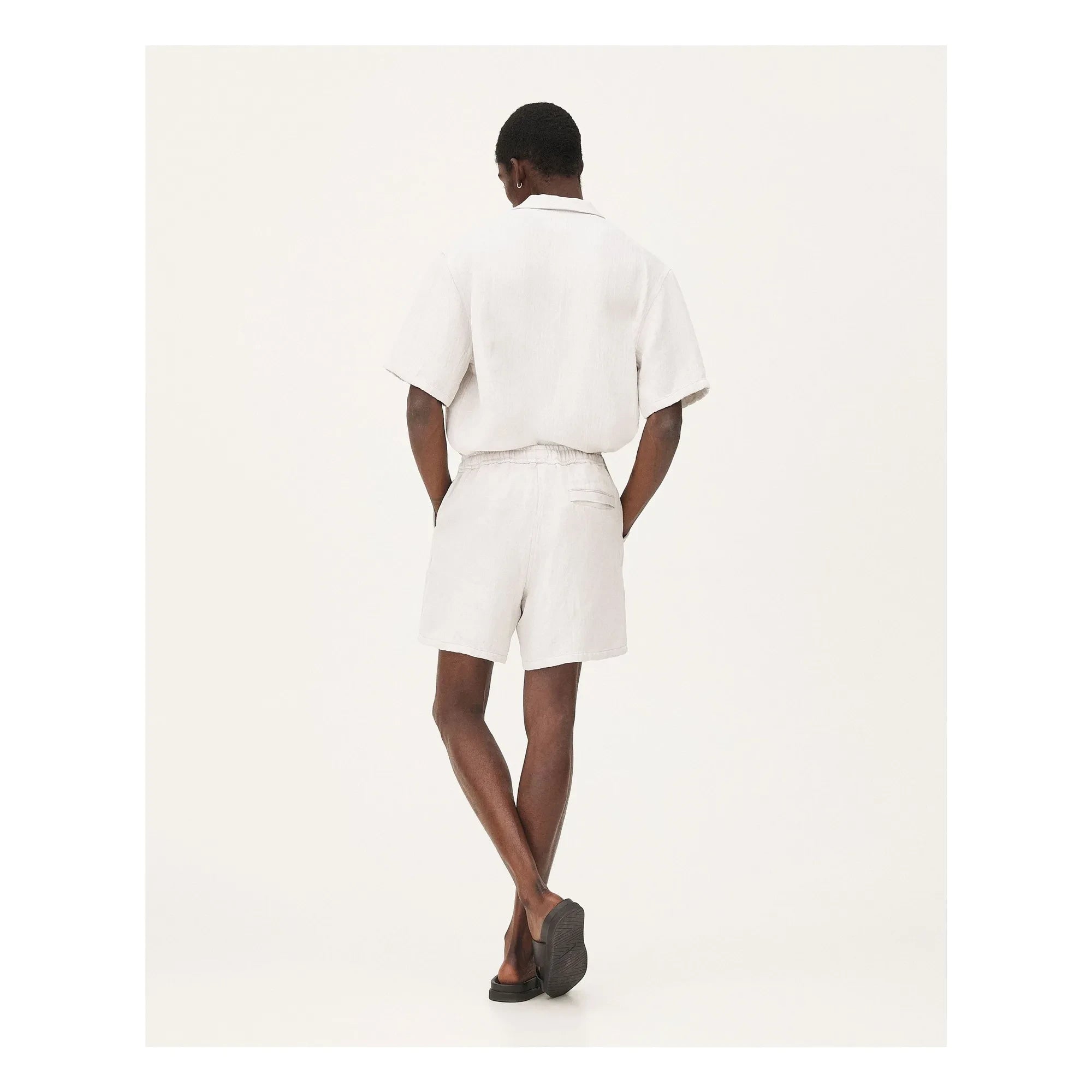Noyoco - Shorts de lino Malibu | Gris claro