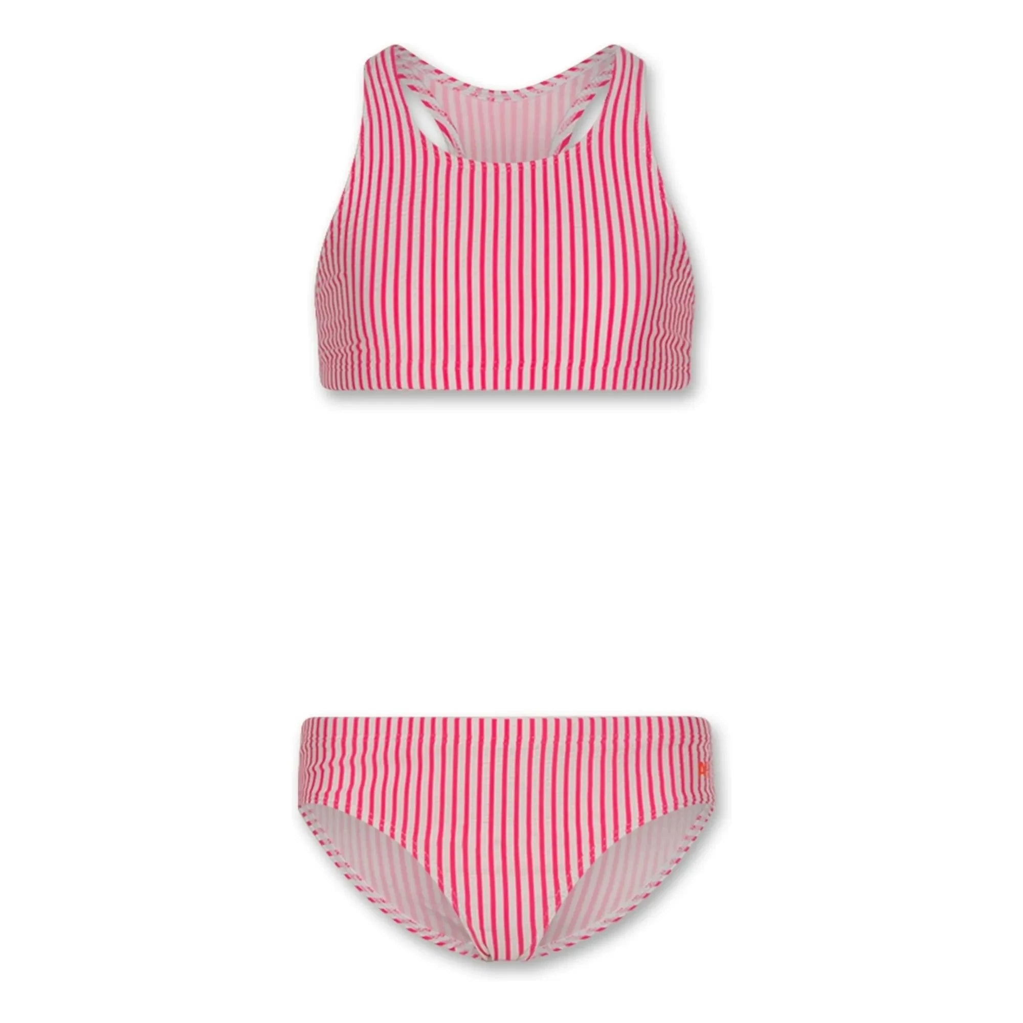 AO76 - Bañador a rayas estrechas | Rosa