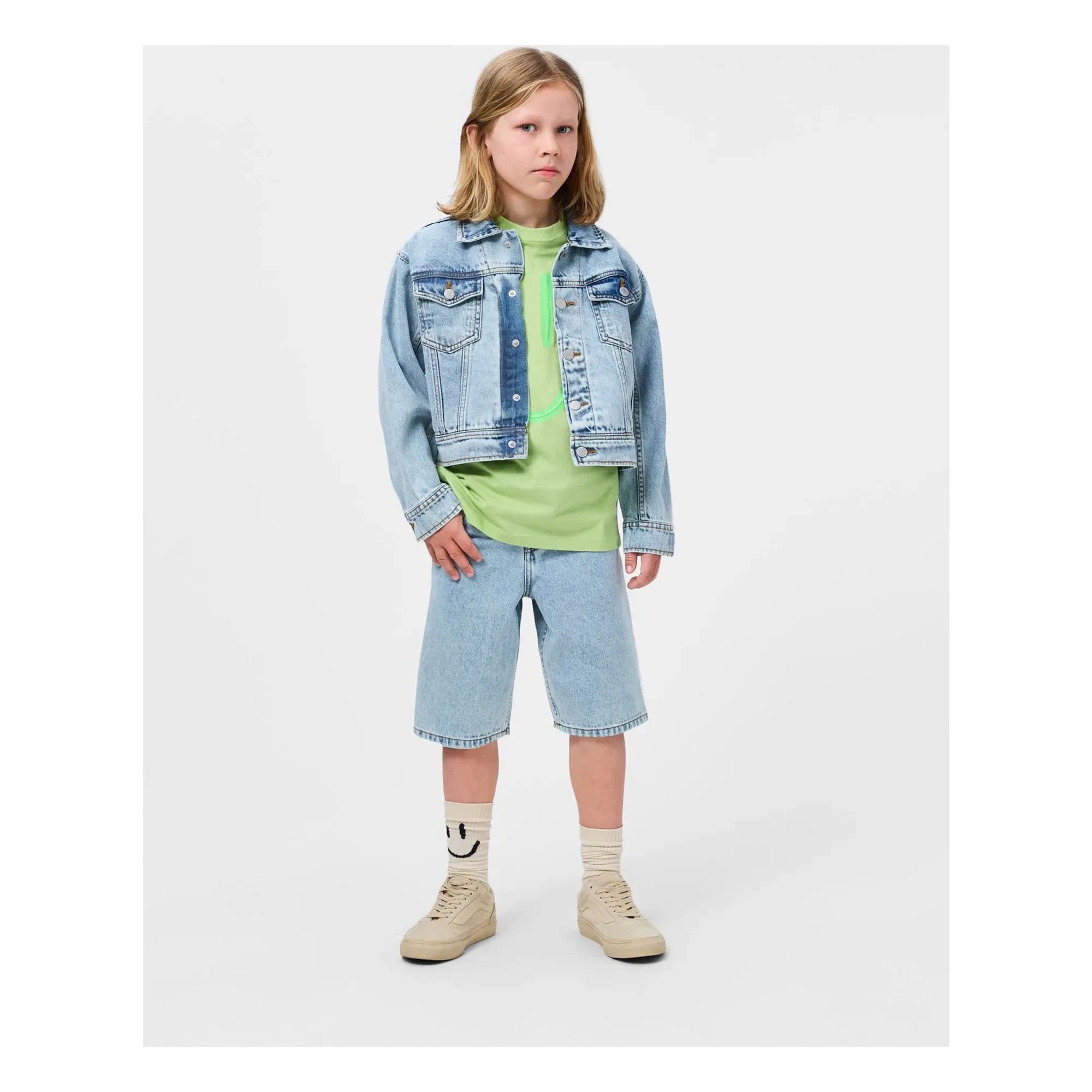 Molo - Bermudas de mezclilla de algodón orgánico Art | Azul claro