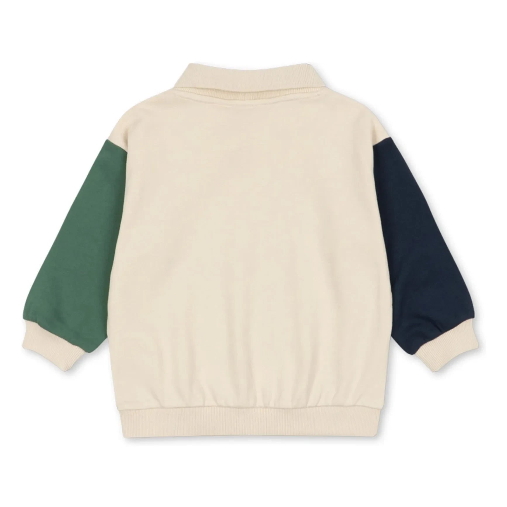 Konges Sløjd - Polo de algodón orgánico con cuello de sudadera moteado | Beige