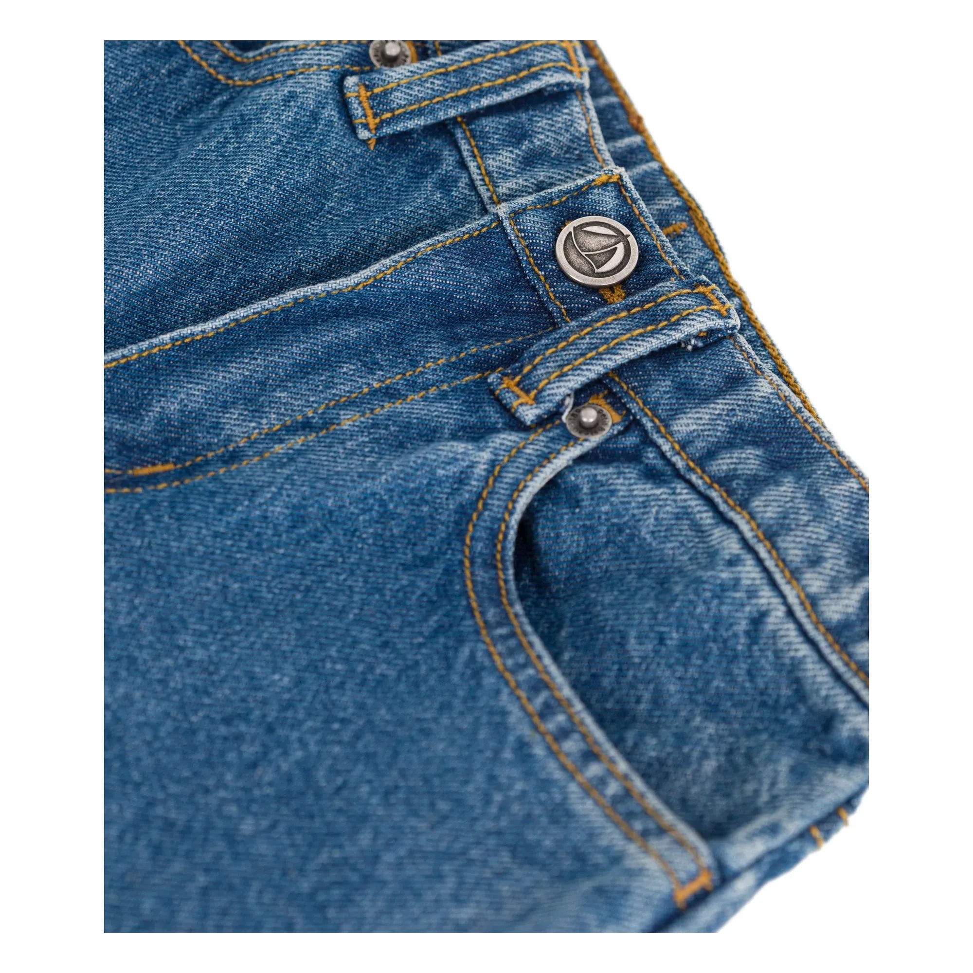 Petit Bateau - Jeans lisos de algodón orgánico crudo | Vaquero