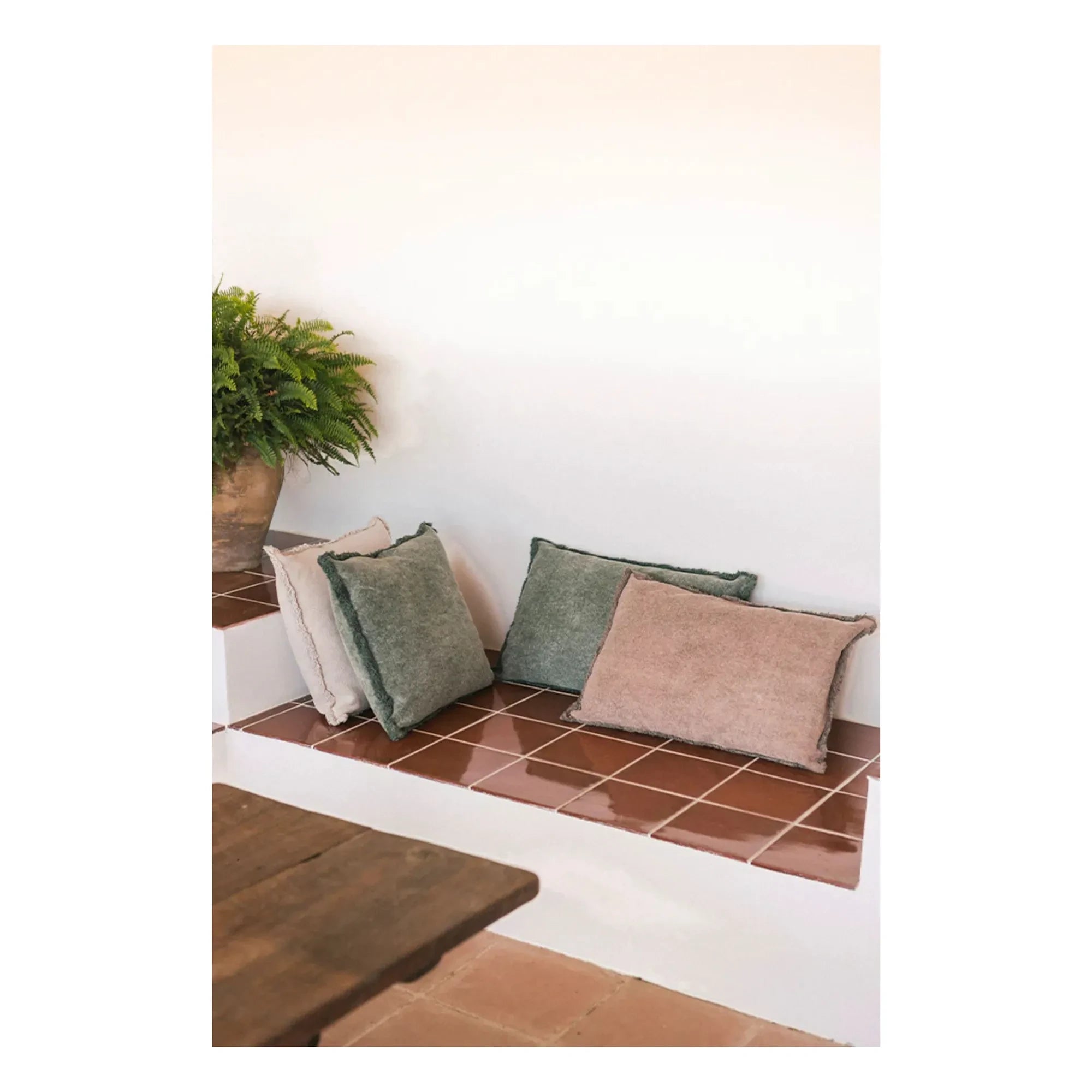 Lorena Canals - Cojín rectangular de lavado a la piedra | Rosa