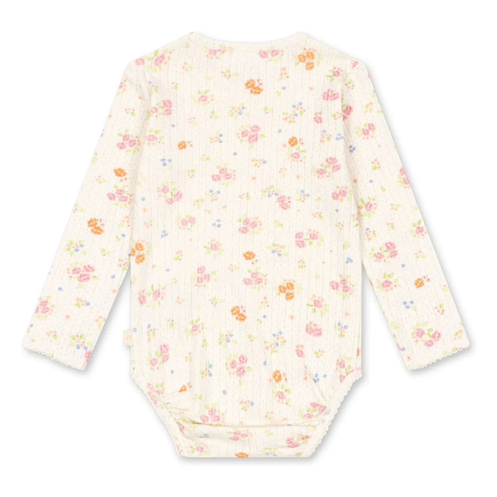 Konges Sløjd - Body de algodón orgánico acanalado con estampado floral Minnie | Crudo