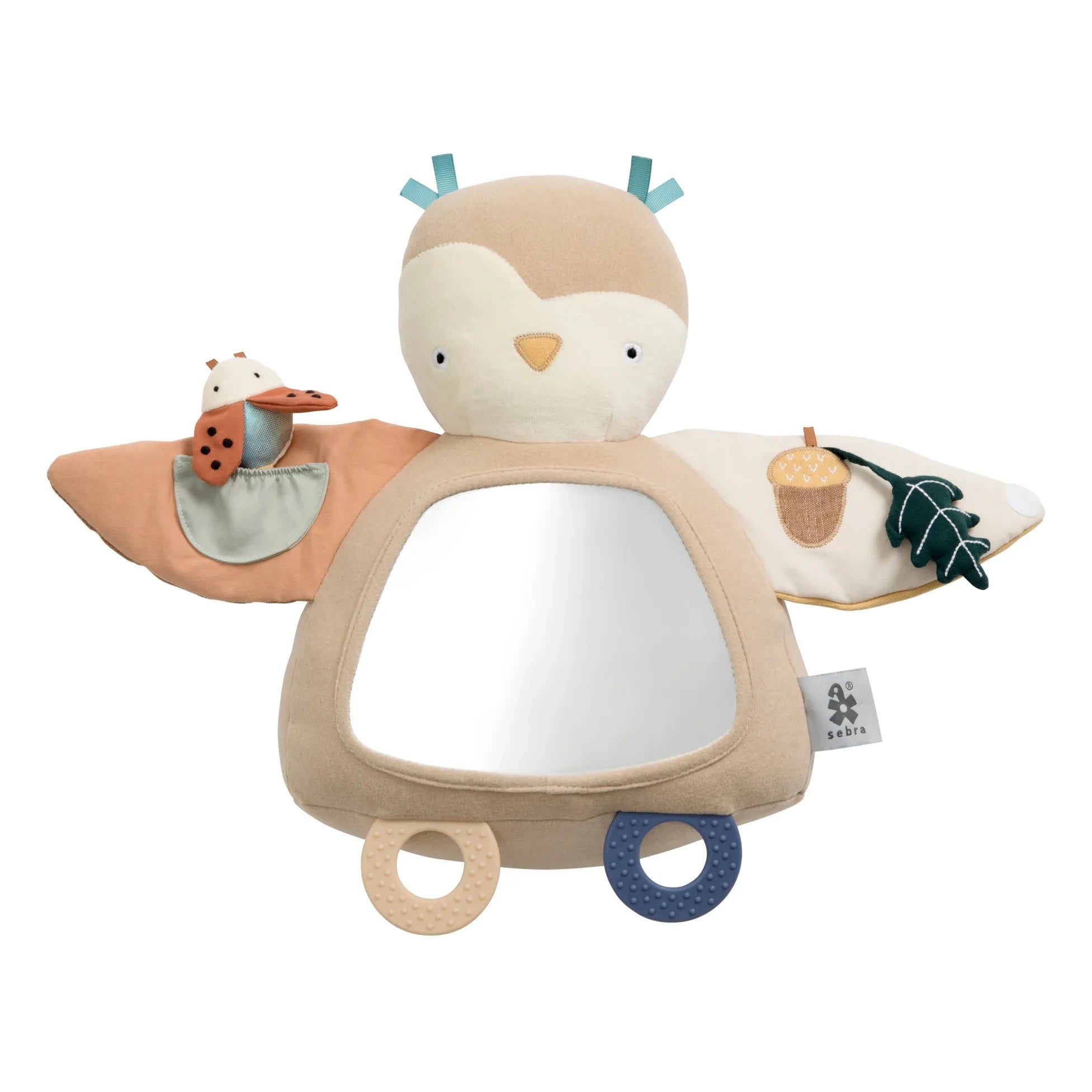 Cebra - Peluche de búho Blinky Beige