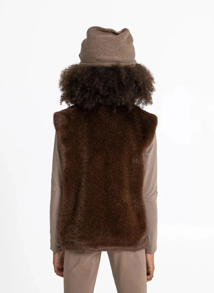 Smallable Kid - Gorro de lana a rayas | Marrón