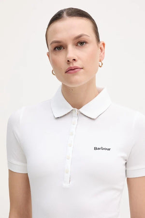 Polo de mujer de algodón elastano con detalle de cuello Barbour
