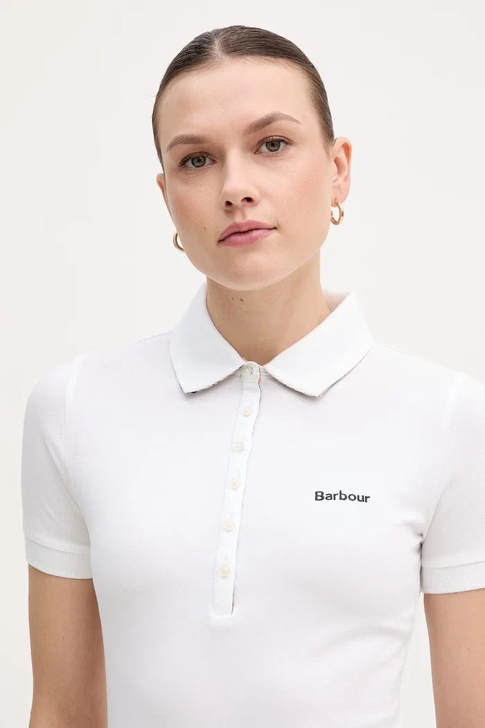 Polo de mujer de algodón elastano con detalle de cuello Barbour